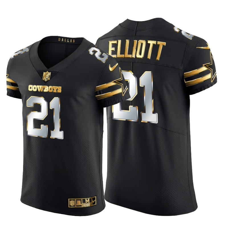 Dallas Cowboys #21 Ezekiel Elliott Men's Black Edition Vapor Untouchable Elite Jersey
