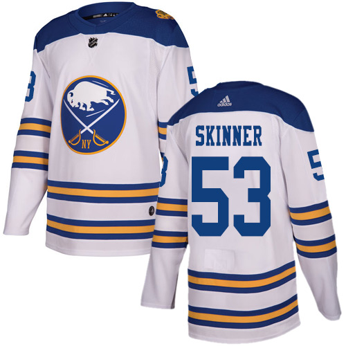 Adidas Buffalo Sabres #53 Jeff Skinner White Authentic 2018 Winter Classic Youth Stitched Jersey Youth