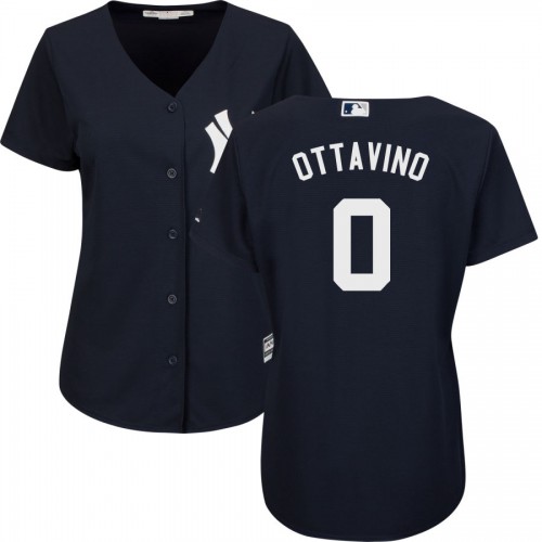 New York Yankees #0 Adam Ottavino Navy Women's Cool Base Stitched Jersey Womens