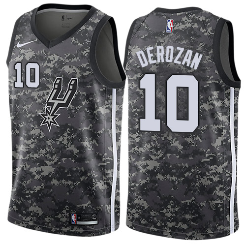 San Antonio Spurs #10 DeMar DeRozan Camo Womens Swingman City Edition Jersey Womens