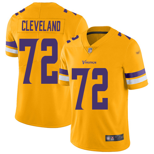 Minnesota Vikings #72 Ezra Cleveland Gold Youth Stitched Limited Inverted Legend Jersey Youth