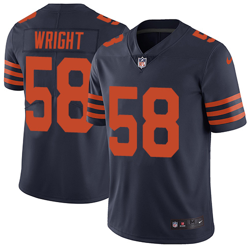 Bears #58 Darnell Wright Navy Blue Alternate Men's Stitched Vapor Untouchable Limited Jersey