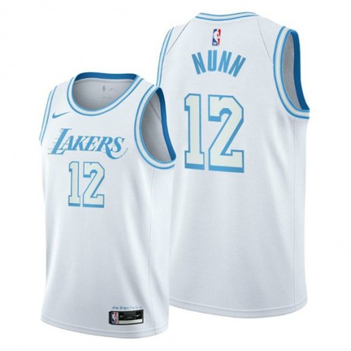 Los Angeles Lakers #12 Kendrick Nunn White Youth Swingman 2020-21 City Edition Jersey Youth