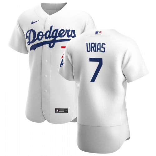 Los Angeles Los Angeles Dodgers #7 Julio Urias Men's White Home 2020 Authentic Player Jersey Men's