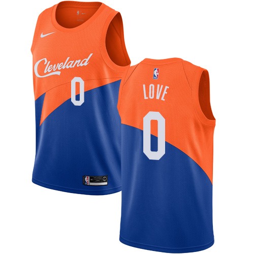 Cleveland Cavaliers #0 Kevin Love Blue Swingman City Edition 2018/19 Jersey Mens
