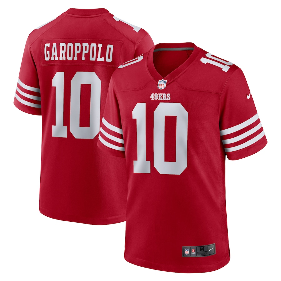 San Francisco 49ers #10 Jimmy Garoppolo Men's 2022 Player Game Jersey - Scarlet