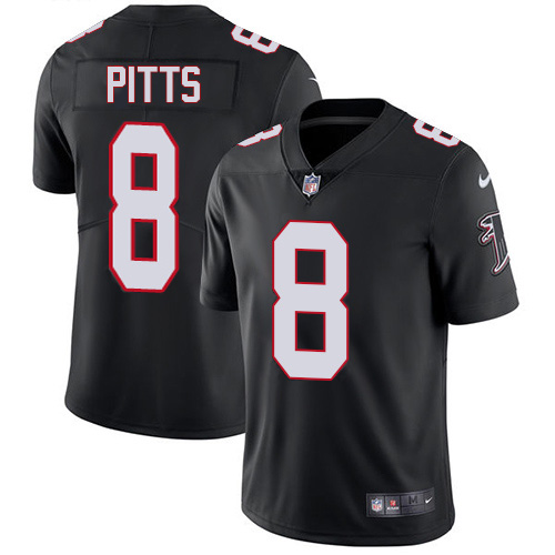 Falcons #8 Kyle Pitts Black Alternate Youth Stitched Vapor Untouchable Limited Jersey