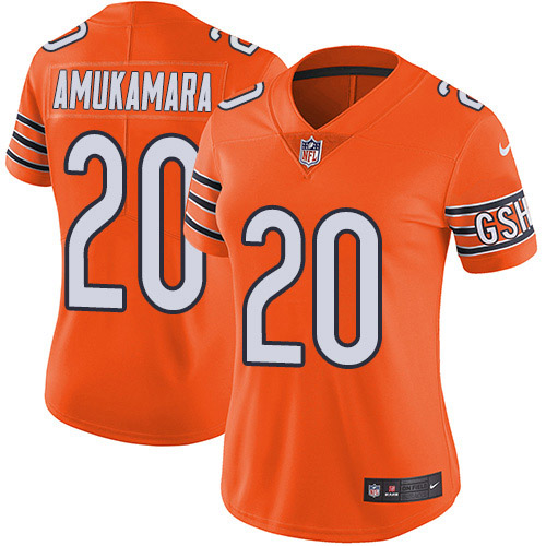 Chicago Bears #20 Prince Amukamara Orange Women's Stitched Limited Rush Jersey Womens