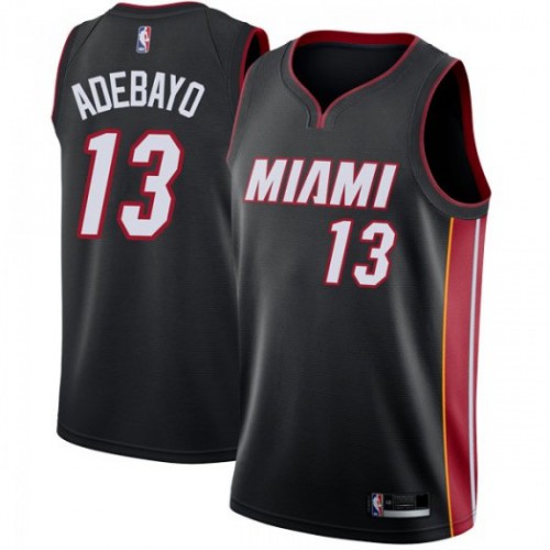 Miami Heat #13 Bam Adebayo Black Youth Swingman Icon Edition Jersey Youth
