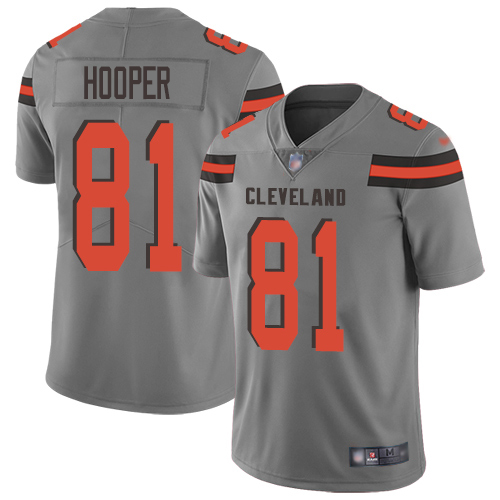 Cleveland Browns #81 Austin Hooper Gray Men's Stitched Limited Inverted Legend Jersey Men's
