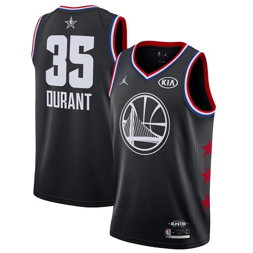 Golden State Warriors #35 Kevin Durant Black Womens Jordan Swingman 2019 All-Star Game Jersey Womens