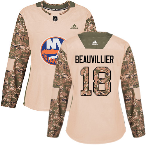 Adidas New York Islanders #18 Anthony Beauvillier Camo Authentic 2017 Veterans Day Women's Stitched Jersey Womens
