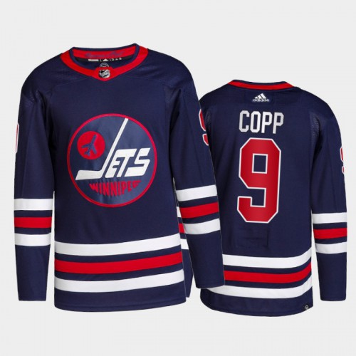 Adidas Winnipeg Jets #9 Andrew Copp Men's 2021-22 Alternate Authentic Jersey - Navy Men's
