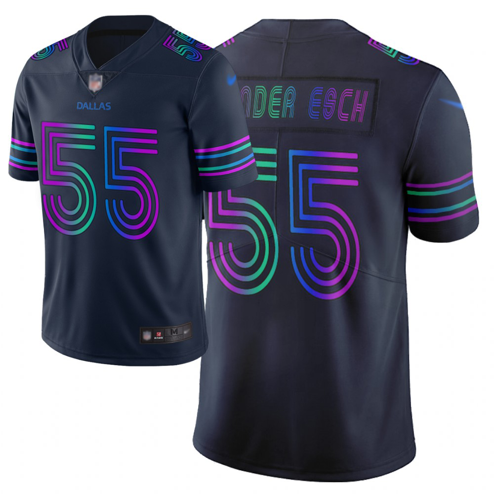 Cowboys #55 Leighton Vander Esch Navy Men's Stitched Limited City Edition Jersey