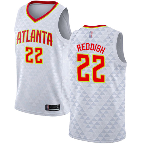 Atlanta Hawks #22 Cam Reddish White Swingman Association Edition Jersey Mens
