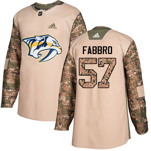 Adidas Nashville Predators #57 Dante Fabbro Camo Authentic 2017 Veterans Day Stitched Youth Jersey Youth