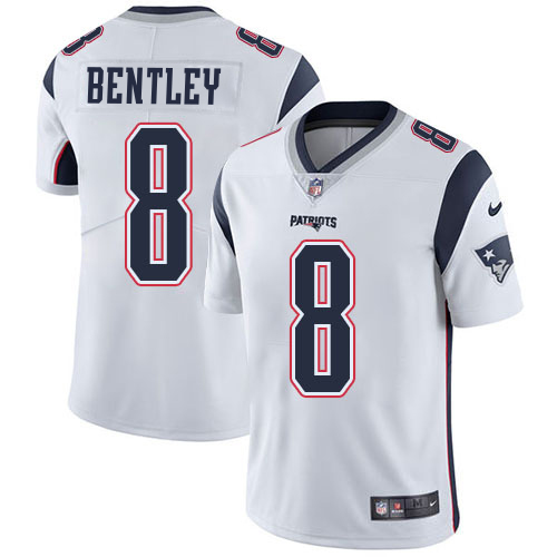 Patriots #8 Ja'Whaun Bentley White Youth Stitched Vapor Untouchable Limited Jersey