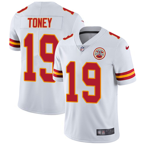 Chiefs #19 Kadarius Toney White Men's Stitched Vapor Untouchable Limited Jersey