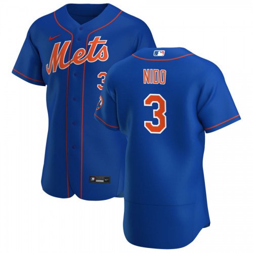 New York New York Mets #3 Tomas Nido Men's Royal Alternate 2020 Authentic Player Jersey Men's