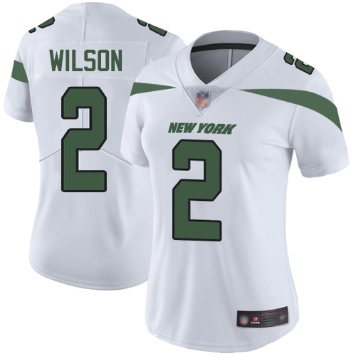 Jets #2 Zach Wilson White Women's Stitched Vapor Untouchable Limited Jersey