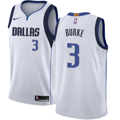 Dallas Mavericks #3 Trey Burke White Womens Swingman Association Edition Jersey Womens