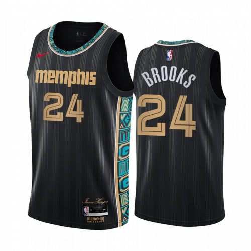 Memphis Grizzlies #24 Dillon Brooks Black Youth Swingman 2020-21 City Edition Jersey Youth