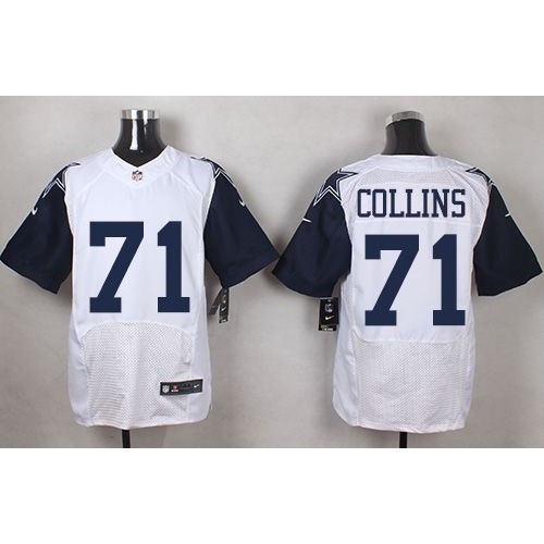 Dallas Cowboys #71 La'el Collins White Men's Stitched Elite Rush Jersey Men's