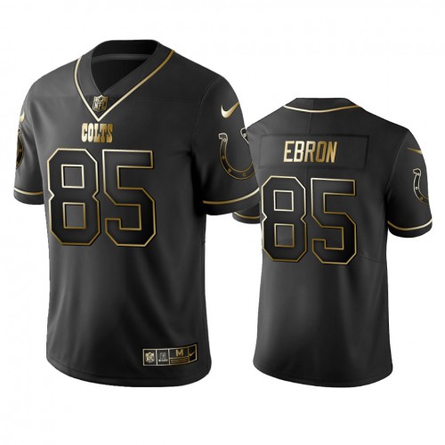 Indianapolis Colts #85 Eric Ebron Men's Stitched Vapor Untouchable Limited Black Golden Jersey Men's