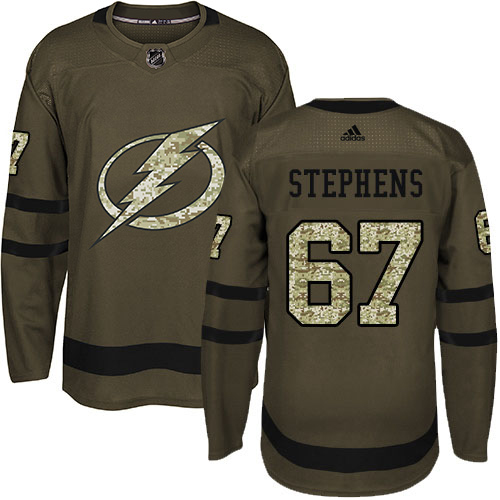Adidas Tampa Bay Lightning #67 Mitchell Stephens Green Salute to Service Stitched Jersey Men's