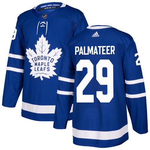 Adidas Maple Toronto Maple Leafs #29 Mike Palmateer Blue Home Authentic Stitched Jersey Men's