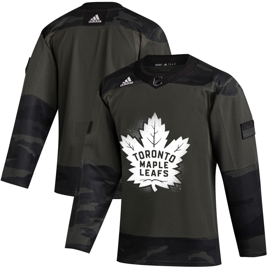 Toronto Maple Leafs Adidas 2019 Veterans Day Authentic Practice Jersey Camo