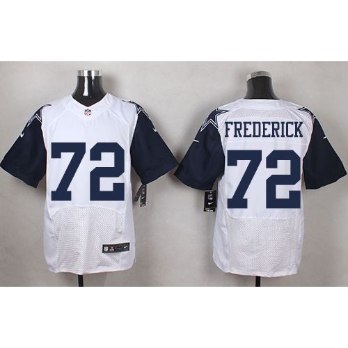 Dallas Cowboys #72 Travis Frederick White Men's Stitched Elite Rush Jersey Men's