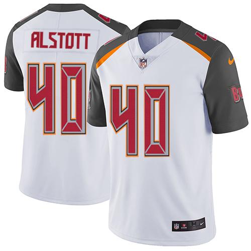 Buccaneers #40 Mike Alstott White Youth Stitched Vapor Untouchable Limited Jersey