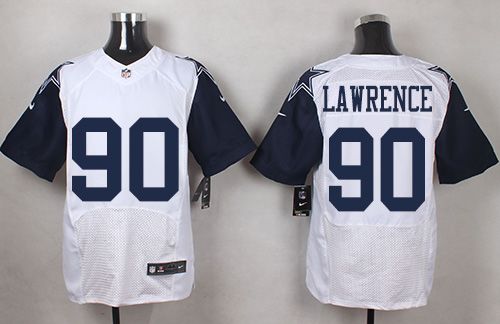Cowboys #90 Demarcus Lawrence White Men's Stitched Elite Rush Jersey