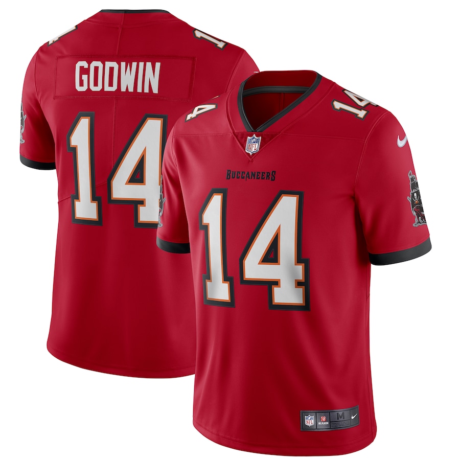 Tampa Bay Buccaneers #14 Chris Godwin Men's Red Vapor Limited Jersey