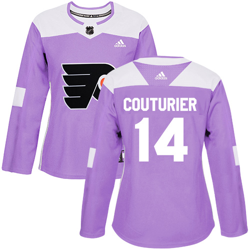 Adidas Philadelphia Flyers #14 Sean Couturier Purple Authentic Fights Cancer Women's Stitched Jersey Womens