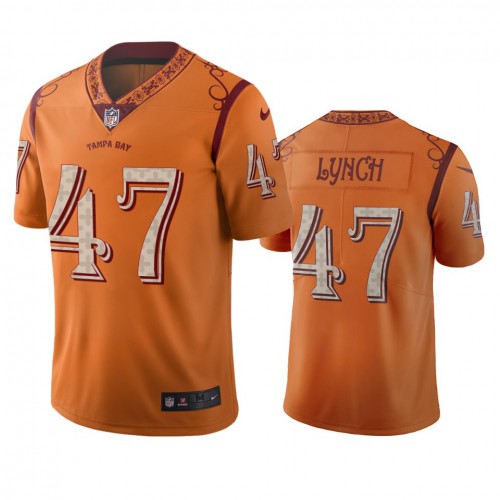 Tampa Bay Tampa Bay Buccaneers #47 John Lynch Orange Vapor Limited City Edition Jersey Men's