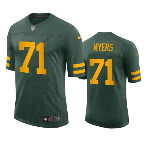 Green Bay Green Bay Packers #71 Josh Myers Men's Alternate Vapor Limited Player Jersey - Green Men's
