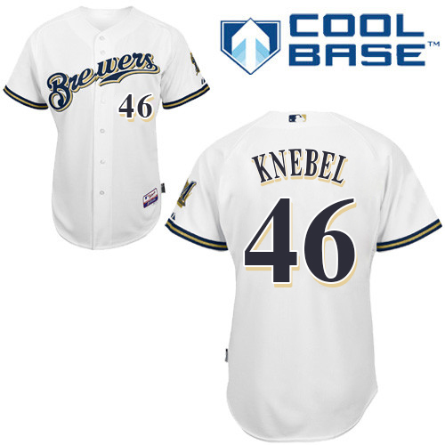 Milwaukee Brewers #46 Corey Knebel White Cool Base Stitched Youth Jersey Youth