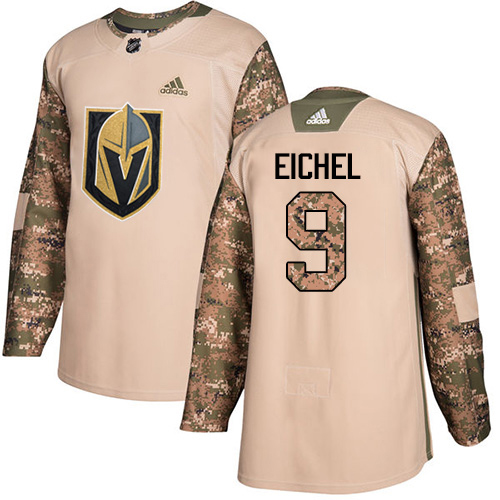 Adidas Golden Knights #9 Jack Eichel Camo Authentic 2017 Veterans Day Stitched Jersey