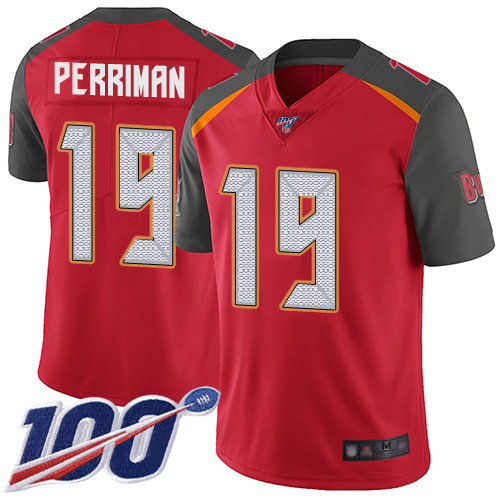 Tampa Bay Buccaneers #19 Breshad Perriman Red Team Color Youth Stitched 100th Season Vapor Limited Jersey Youth