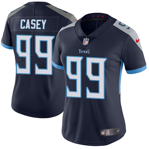 Tennessee Titans #99 Jurrell Casey Navy Blue Team Color Women's Stitched Vapor Untouchable Limited Jersey Womens
