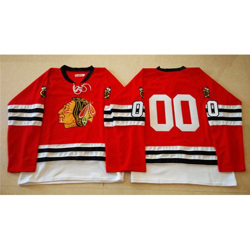 Mitchell And Ness 1960-61 Chicago Blackhawks #00 Clark Griswold Red Stitched Jersey Men's