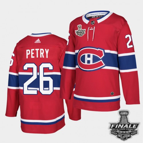 Adidas Montreal Canadiens #26 Jeff Petry Red Home Authentic Youth 2021 Stanley Cup Final Patch Jersey Youth