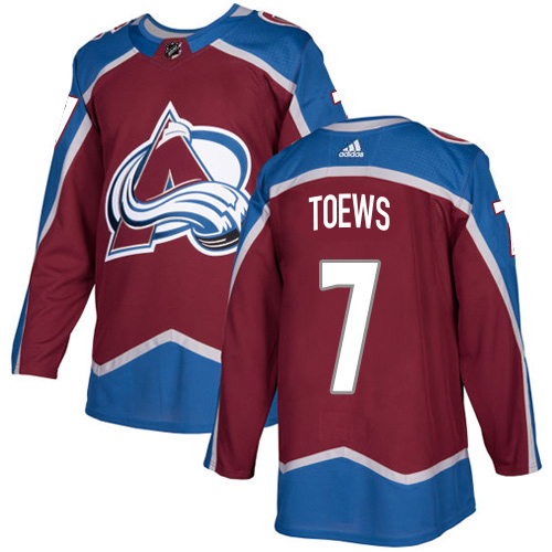 Adidas Colorado Avalanche #7 Devon Toews Burgundy Youth Home Authentic Stitched Jersey Youth