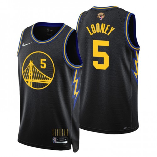 Golden State Golden State Warriors #5 Kevon Looney Mens Black Swingman 2022 Finals City Edition Jersey Mens