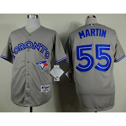 Toronto Blue Jays #55 Russell Martin Grey Stitched Jersey Men's