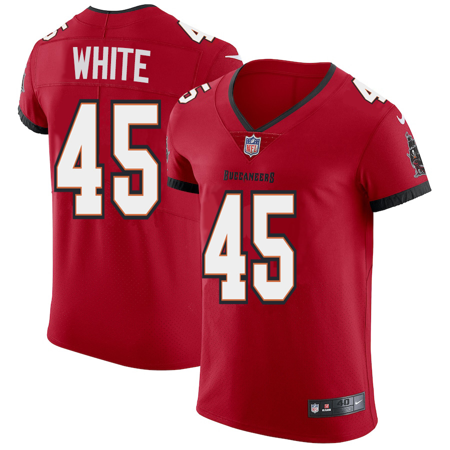 Tampa Bay Buccaneers #45 Devin White Men's Red Vapor Elite Jersey