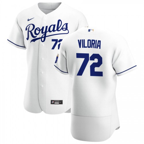 Kansas City Kansas City Royals #72 Meibrys Viloria Men's White Home 2020 Authentic Player Jersey Men's