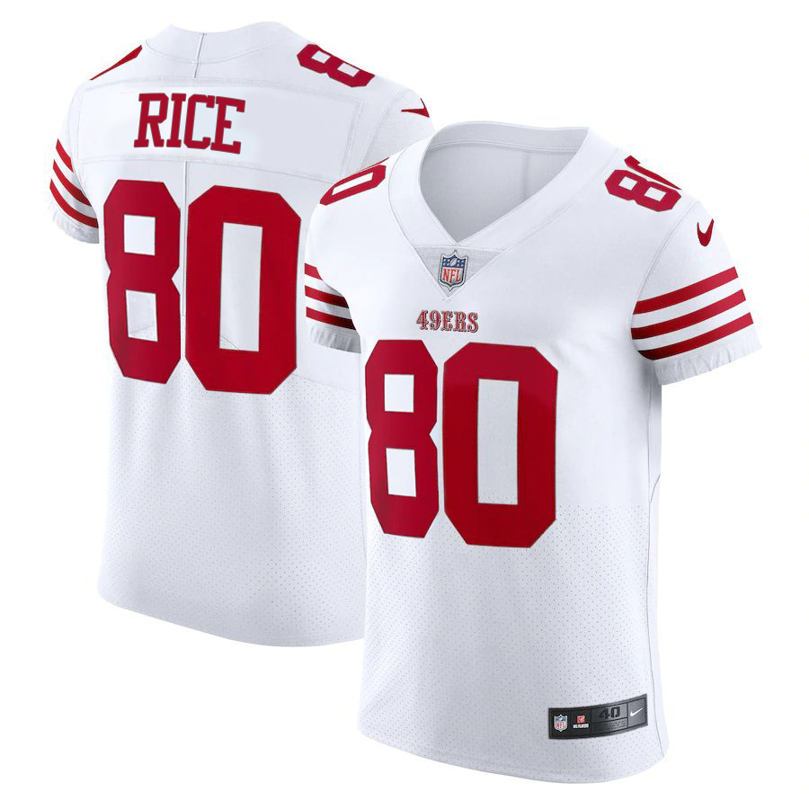 San Francisco 49ers #80 Jerry Rice White Men's 2022-23 Authentic Stitched Vapor Untouchable Elite Jersey